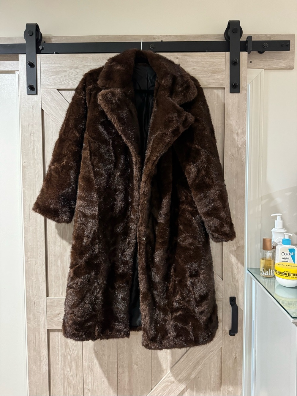 Plush Brown Faux Fur Long Coat - Luxe Outerwear
